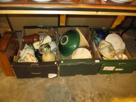 Three Boxes of Ceramics and Glass