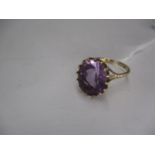 9ct Gold Amethyst Ring, 3.52g, Size N