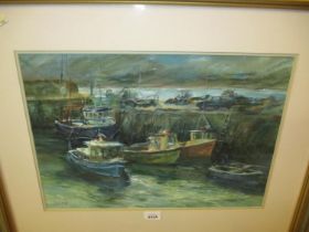 E. Yule, Watercolour, Crail Harbour, 33x48cm