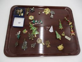 Collection of Christmas Brooches etc