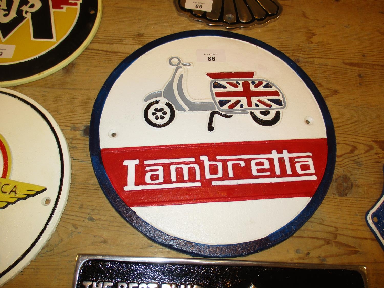 Round Lambretta Wall Plaque