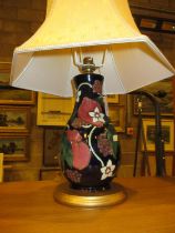 Tube Lined Pottery Table Lamp