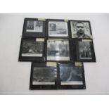 Eight Holocaust and Belsen Related Glass Slides Depicting Irma Grese Isle Lothe, Herman Goering,