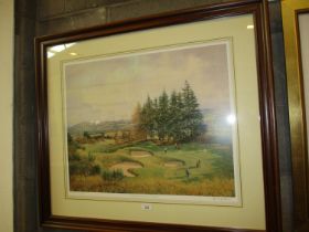 Donald Shearer, Signed Print, The Fourteenth Kings Course Gleneagles, 35/850