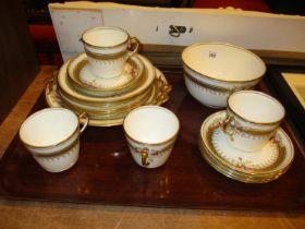 Victorian Porcelain 18 Piece Tea Set