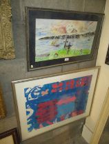 Albert Irvin Poster Print and a Painting Titles Good Luck I'll Do You a Deal