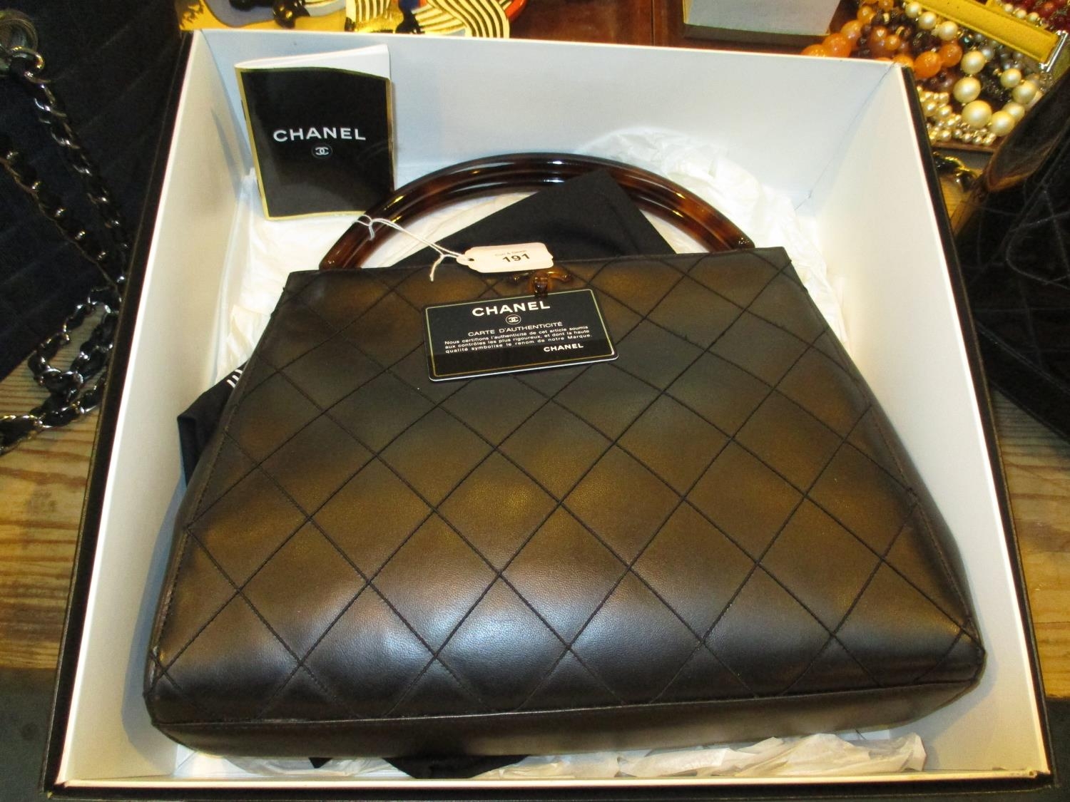 Handbag Bearing Chanel Logo, with Box, Dust Bag, Booklet and Certificate Card No. 5986425, which