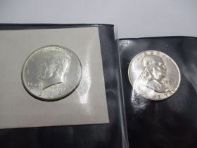 Two American Half Dollars 1957, 1964