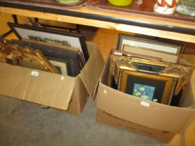 Two Boxes of Pictures and Mirrors etc