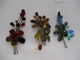 Three De Wan Brooches