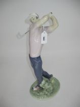 Lladro Figure of a Golfer, 39cm