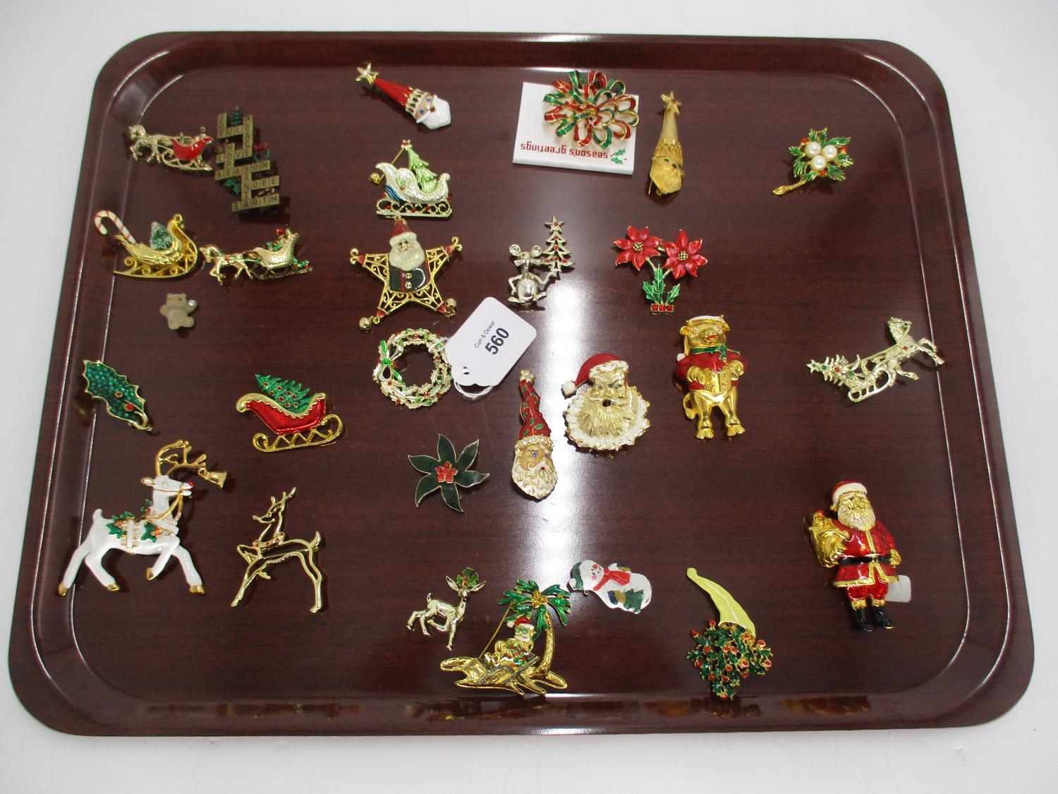 Collection of Christmas Brooches