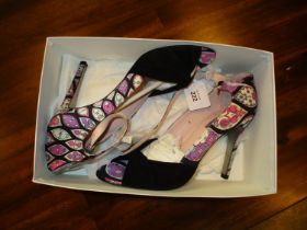 Pair of Shoes Bearing Emilio Pucci Logo, Size 38 with Box Base and Dust Bag