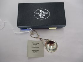 The Isle of Mull Silver Co. Caddy Spoon, Edinburgh Hallmarks, Maker PDAC