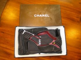 Pair of Shoes with Bearing Chanel Logo, Size 38 with Box and Dust Bags