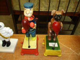 Boxing Popeye and Dog Figures