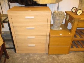Modern Chest of 4 Drawers and a Bedside Chest