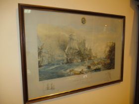 Framed Print of Trafalgar 2.30pm by W L Wyllie ARA