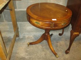 Reproduction Drum Style Lamp Table