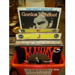 Box of LPs including Eartha Kitt, Al Jolson