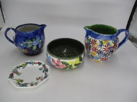 Mary Ramsay Strathyre Pottery Jug, Bowl and Plate and Another Jug
