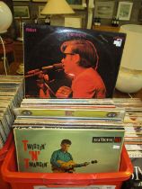 Box of LPs including Duane Eddy, Neil Diamond