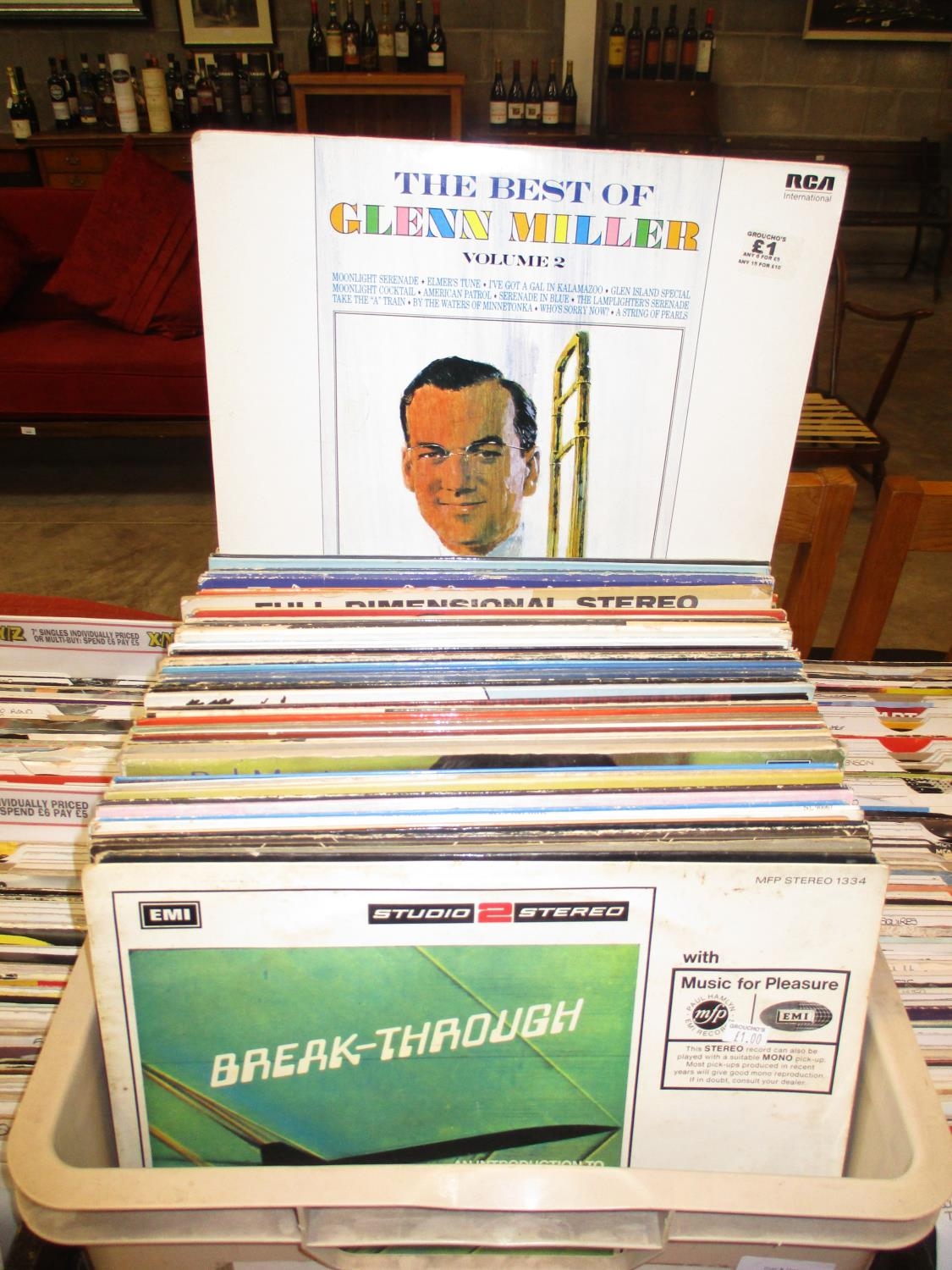 Box of Easy Listening LPs