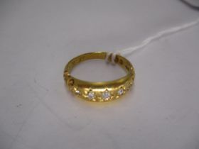 Victorian 18ct Gold 5 Stone Diamond Ring, 4.35g, Size O