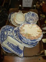 Pair of MacIntyre Shell Moulded Dishes, Royal Doulton Norfolk Dish and Other Pottery