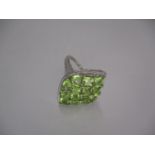 Large Peridot Art Deco Style Ring