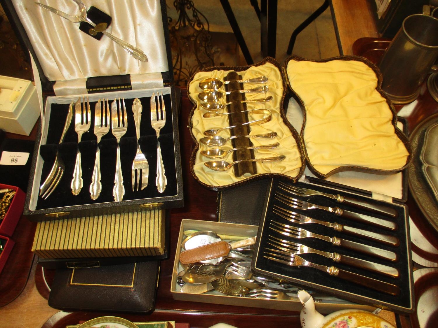 Cases of Cutlery and Servers, along with Loose Cutlery