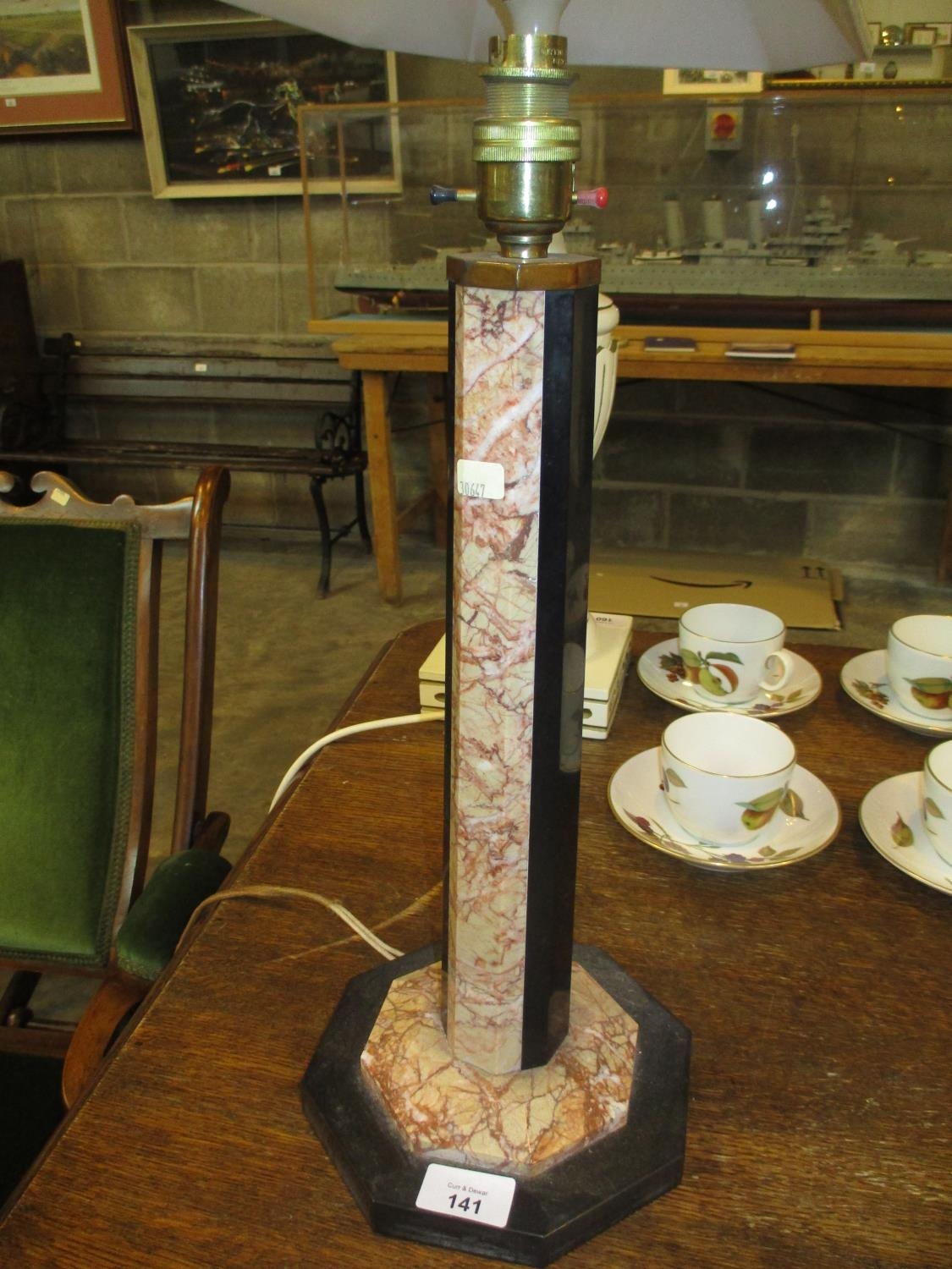 Art Deco Marble Table Lamp