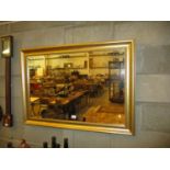 Gilt Frame Wall Mirror, 73x103cm