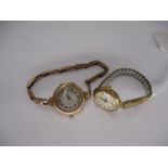 Ladies 9ct Gold Bracelet Watch, 21.68g, and a 9ct Gold Watch