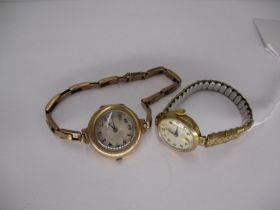 Ladies 9ct Gold Bracelet Watch, 21.68g, and a 9ct Gold Watch