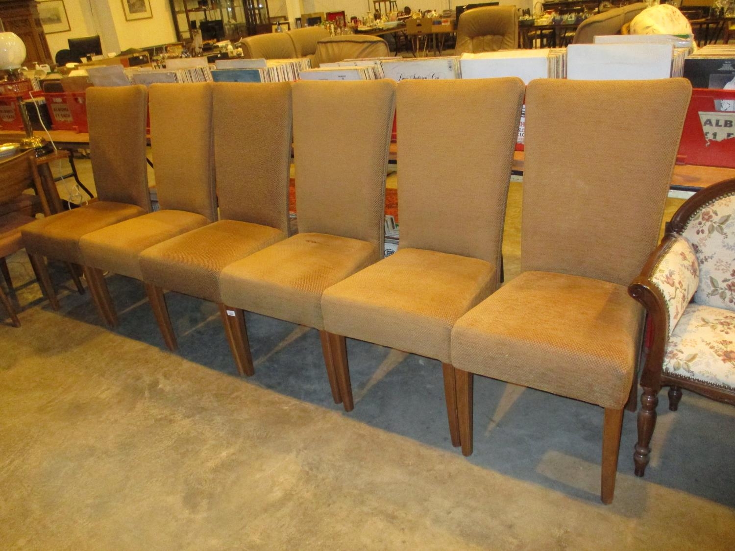 Set of 6 Modern High Back Dining Chairs