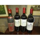 Four Bottles - Chaperon Saint Emillion 1966, Chateau Puyfromage Bordeaux-Cotes 1996, Chateau Le Coin