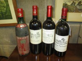 Four Bottles - Chaperon Saint Emillion 1966, Chateau Puyfromage Bordeaux-Cotes 1996, Chateau Le Coin
