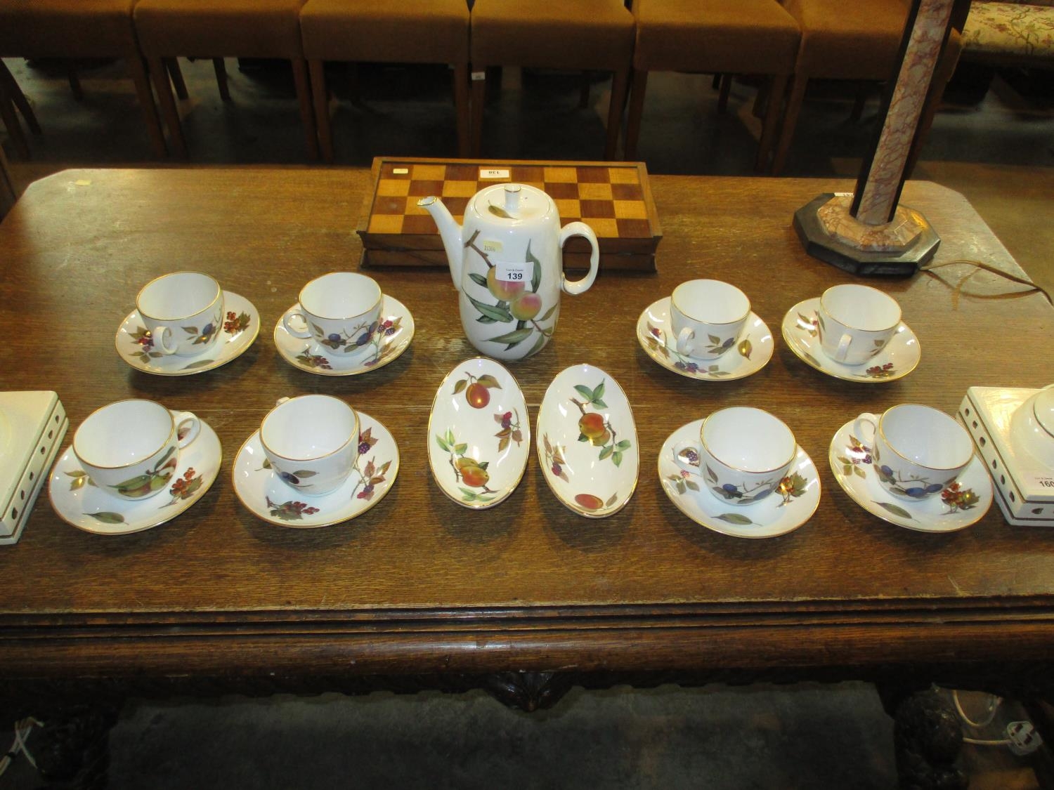 Royal Worcester Evesham 19 Piece Tea Set