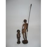 Kathleen Kohler Pair of Bronzes of an Aborigine and Child