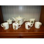 Royal Worcester Wrendale Designs by Hannah Dale Seven Piece Tea Set