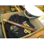 Royal Navy Commodores Jacket, Cap, Belt and Telescope