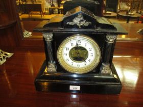 Victorian American Metal Cased Mantel Clock