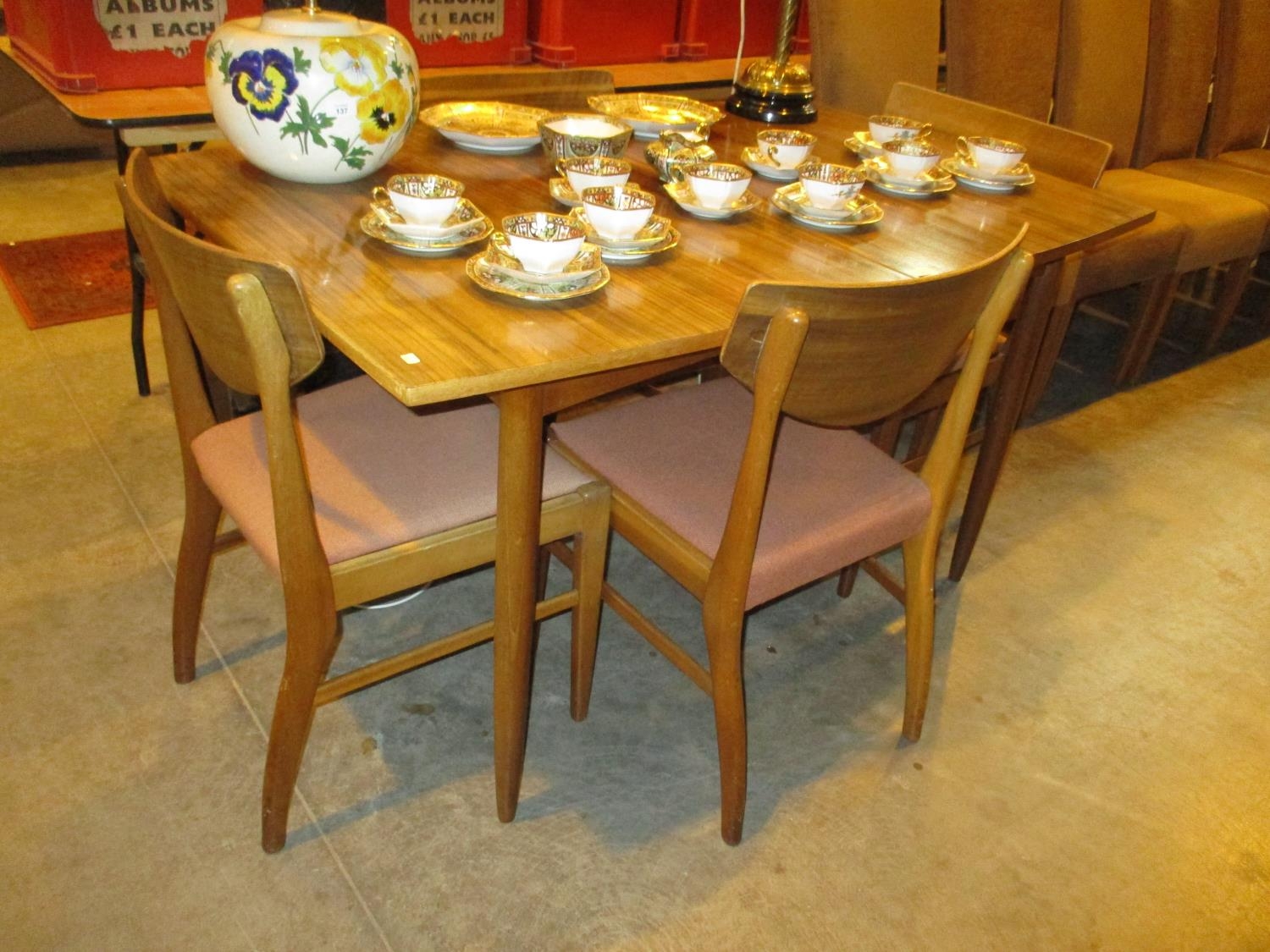 Mid 20th Century Walnut 6 Piece Dining Room Suite