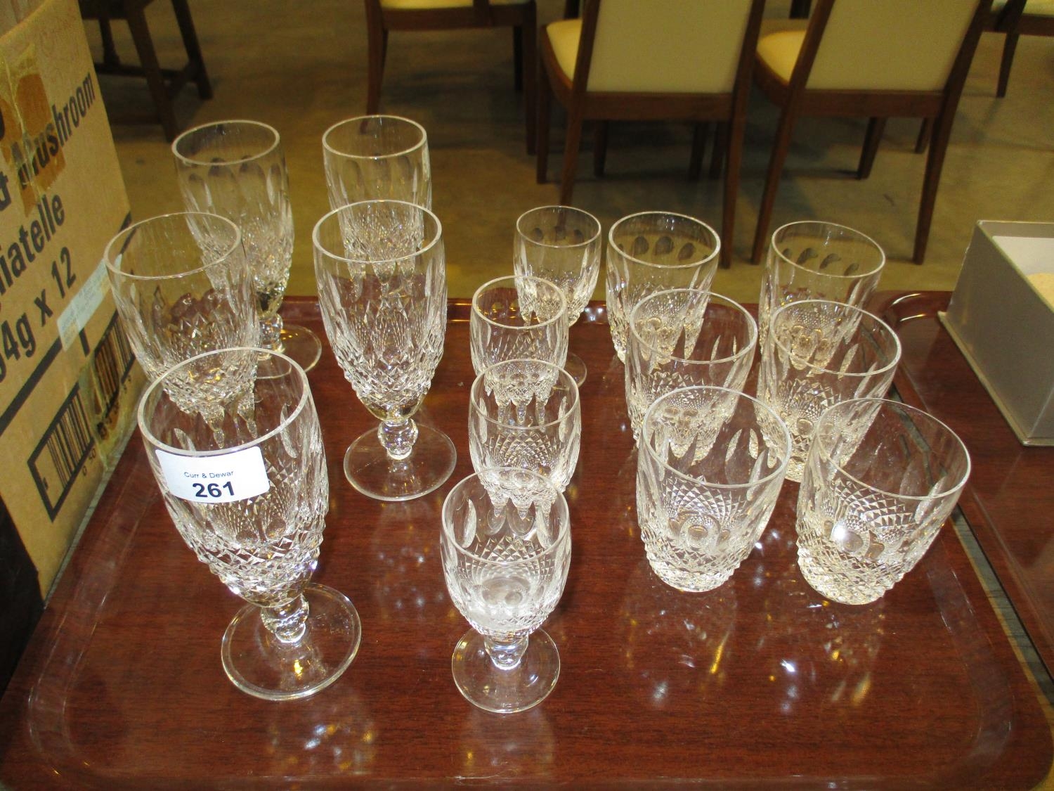 Waterford Crystal, 6 Tumblers, 5 Wine Glasses and 4 Sherry Glasses