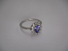 Tanzanite and White Topaz Ring