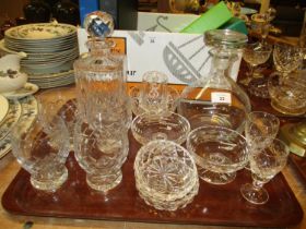 Edinburgh Crystal Decanter, Another Decanter, Tumblers, Dishes etc
