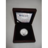 The Brexit Silver 1oz Commemorative Coin No. 1592, 31st January 2020