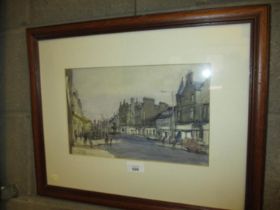 Andrew Neilson, Watercolour, Market Street, St. Andrews, 20x31cm