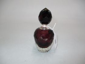Amethyst Tinted Glass Scent Bottle